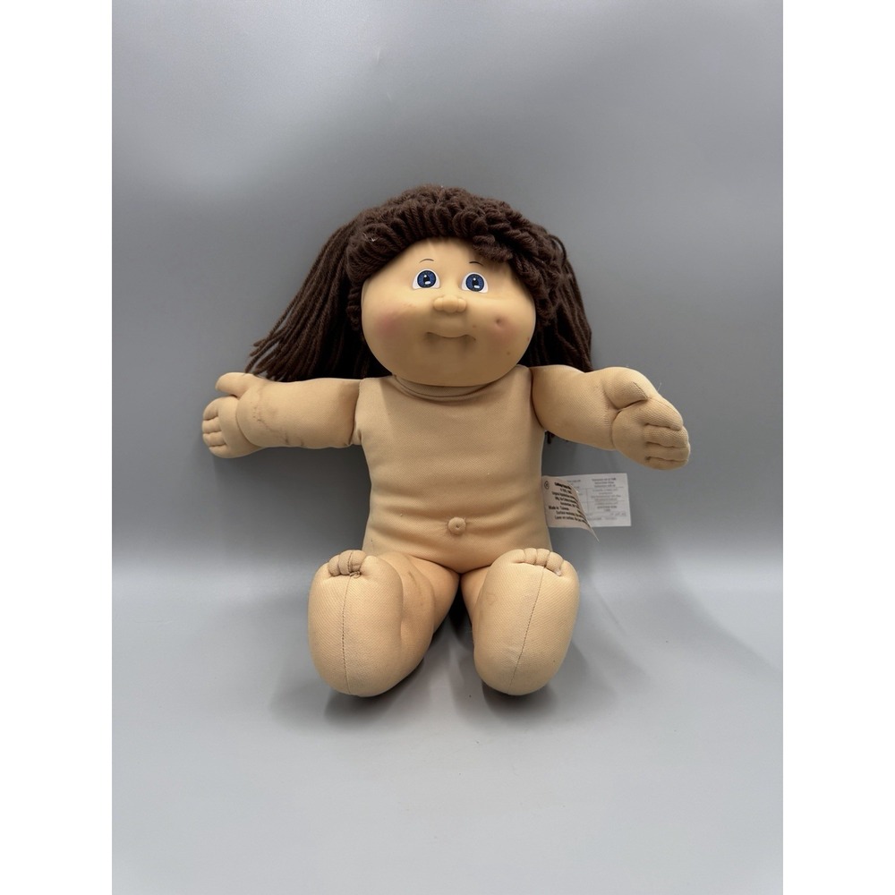 Vintage Coleco Cabbage Patch Kids Doll Brown Eyes Hair Dimple READ DESCRIPTION